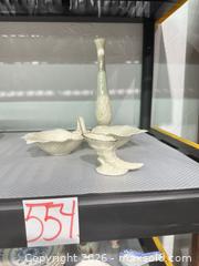 MaxSold Auction: Lenox Porcelain Divided Serving Dish, Bud Vase with Gold Trim, tall bud vase - Warwick (Rhode Island, USA) SELLER MANAGED Reseller Online Auction - Warwick Avenue