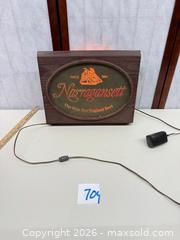 MaxSold Auction: Narragansett Vintage Lighted Sign, Medium 15” wide - Warwick (Rhode Island, USA) SELLER MANAGED Reseller Online Auction - Warwick Avenue