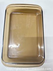 MaxSold Auction: Pyrex 9x13 Amber Baking Dish with 2 Large Yellow Stoneware Bowls - Warwick (Rhode Island, USA) SELLER MANAGED Reseller Online Auction - Warwick Avenue