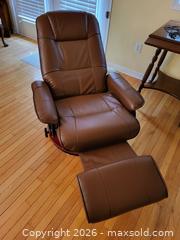 MaxSold Auction: Brown Faux Leather Recliner Chair with Swivel Base - Strathroy-Caradoc (Ontario, Canada) SELLER MANAGED Estate Sale Online Auction - Scott Street E