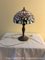 MaxSold Auction: Tiffany-Style Stained Glass Table Lamp with Metal Base - Strathroy-Caradoc (Ontario, Canada) SELLER MANAGED Estate Sale Online Auction - Scott Street E