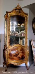 MaxSold Auction: Antique French Louis XV Style Vitrine Curio Display Cabinet - Newmarket (Ontario, Canada) SELLER MANAGED Downsizing Online Auction - Amberlee Court