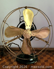 MaxSold Auction: Antique General Electric GE Brass Blade Desk Fan - Newmarket (Ontario, Canada) SELLER MANAGED Downsizing Online Auction - Amberlee Court