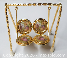 MaxSold Auction:  Limoges France Miniature Porcelain Gilt Metal Furniture & Swing Set - Newmarket (Ontario, Canada) SELLER MANAGED Downsizing Online Auction - Amberlee Court