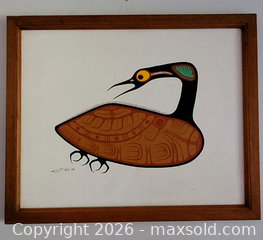 MaxSold Auction: Original Signed Isadore Wadow (1950–1984) Ojibwe Woodland School Painting - Newmarket (Ontario, Canada) SELLER MANAGED Downsizing Online Auction - Amberlee Court