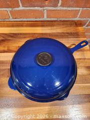 MaxSold Auction: Le Creuset Covered Skillet / Braiser 26 cm — Blue - Woodstock (Ontario, Canada) SELLER MANAGED Moving Online Auction - Mary Street