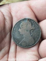 MaxSold Auction: 1884 United Kingdom Victorian Large Penny, Bronze/Copper - South Frontenac (Ontario, Canada) SELLER MANAGED Downsizing Online Auction - Battersea Road