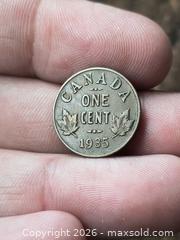 MaxSold Auction: 1935 Canada One Cent (1¢) Coin, King George V - South Frontenac (Ontario, Canada) SELLER MANAGED Downsizing Online Auction - Battersea Road