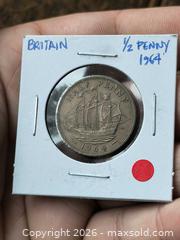 MaxSold Auction: 1964 Great Britain Half Penny (1/2d) Bronze Coin - South Frontenac (Ontario, Canada) SELLER MANAGED Downsizing Online Auction - Battersea Road