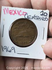 MaxSold Auction: 1969 Mexico 20 Centavos Bronze Coin, M Mint Mark - South Frontenac (Ontario, Canada) SELLER MANAGED Downsizing Online Auction - Battersea Road