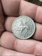 MaxSold Auction: 1975 United Kingdom 10 Pence Coin - Cupronickel - South Frontenac (Ontario, Canada) SELLER MANAGED Downsizing Online Auction - Battersea Road