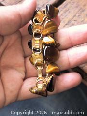 MaxSold Auction: 7.5in Tiger's Eye and Gold-Plated Bracelet - South Frontenac (Ontario, Canada) SELLER MANAGED Downsizing Online Auction - Battersea Road