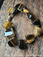 MaxSold Auction: 7.5in Tiger's Eye and Gold-Plated Bracelet - South Frontenac (Ontario, Canada) SELLER MANAGED Downsizing Online Auction - Battersea Road