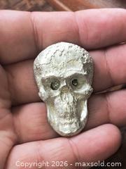MaxSold Auction: Large Silver-Tone Gothic Skull Pendant / Charm Sculpture hand pour Pewter - South Frontenac (Ontario, Canada) SELLER MANAGED Downsizing Online Auction - Battersea Road