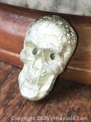 MaxSold Auction: Large Silver-Tone Gothic Skull Pendant / Charm Sculpture hand pour Pewter - South Frontenac (Ontario, Canada) SELLER MANAGED Downsizing Online Auction - Battersea Road