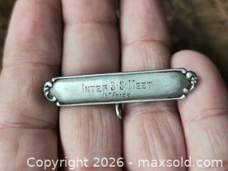 MaxSold Auction: Vintage Sterling Silver Award/Prize Pin, about  in Brooch  - South Frontenac (Ontario, Canada) SELLER MANAGED Downsizing Online Auction - Battersea Road