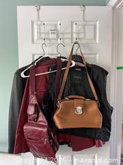 MaxSold Auction: Danier Leather Jackets, Vest, Crossbody Bags, and Handbag Assortment - Kingston (Ontario, Canada) PARTNER MANAGED Downsizing Online Auction - Kingsdale Avenue