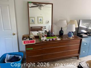 MaxSold Auction: Mid-Century Six-Drawer Dresser with Detachable Mirror - Kingston (Ontario, Canada) PARTNER MANAGED Downsizing Online Auction - Kingsdale Avenue