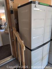 MaxSold Auction: Plastic Storage Cabinet with Adjustable Shelves, 30x70x18, Tool Hangers - Kingston (Ontario, Canada) PARTNER MANAGED Downsizing Online Auction - Kingsdale Avenue