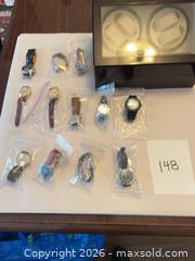 MaxSold Auction: Lot of 13 Wristwatches with 2-Watch Winder & Glass Top Box - London (Ontario, Canada) SELLER MANAGED Estate Sale Online Auction -  Talbot Street (CONDO)