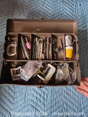 MaxSold Auction: Vintage Metal Toolbox / Tackle Box with Hardware - Victoria (British Columbia, Canada) SELLER MANAGED Downsizing Online Auction - Fulton Road Fulton Road