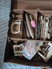 MaxSold Auction: Vintage Metal Toolbox / Tackle Box with Hardware - Victoria (British Columbia, Canada) SELLER MANAGED Downsizing Online Auction - Fulton Road Fulton Road