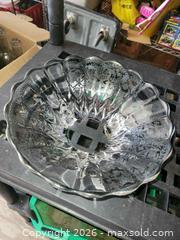 MaxSold Auction: Antique Silver Overlay Footed Glass Bowl - Indiana Glass Co - East Zorra-Tavistock (Ontario, Canada) SELLER MANAGED Downsizing Online Auction - Highway 59 (Hidden Valley Estates)