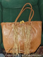 MaxSold Auction: Designer Big Budda Leather Tassel Brown Leather Bag Purse - East Zorra-Tavistock (Ontario, Canada) SELLER MANAGED Downsizing Online Auction - Highway 59 (Hidden Valley Estates)