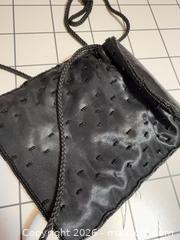 MaxSold Auction: Black Satin Beaded Evening Bag with Braided Strap - Hamilton (Ontario, Canada) SELLER MANAGED Reseller Online Auction - Kensington Avenue North