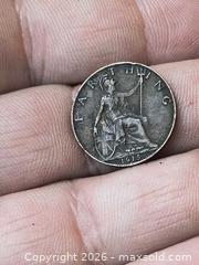 MaxSold Auction: 1915 United Kingdom Farthing Bronze Coin - South Frontenac (Ontario, Canada) SELLER MANAGED Downsizing Online Auction - Battersea Road