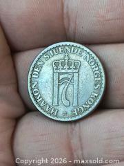 MaxSold Auction: 1956 Norway 1 Krone Coin Silver (likely) - South Frontenac (Ontario, Canada) SELLER MANAGED Downsizing Online Auction - Battersea Road