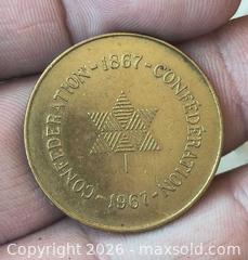 MaxSold Auction: 1967 Canada Brass/Bronze Commemorative Medal/Token - South Frontenac (Ontario, Canada) SELLER MANAGED Downsizing Online Auction - Battersea Road