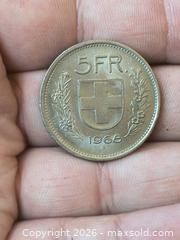 MaxSold Auction: 1968 Switzerland 5 Franc Coin, Bern (B) - South Frontenac (Ontario, Canada) SELLER MANAGED Downsizing Online Auction - Battersea Road