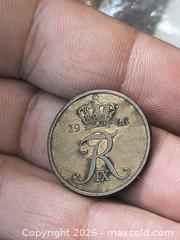 MaxSold Auction: Denmark 5 øre 1966 Bronze/Copper Alloy Coin - South Frontenac (Ontario, Canada) SELLER MANAGED Downsizing Online Auction - Battersea Road