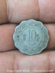 MaxSold Auction: India 10 Paise Coin 1972 Scalloped Aluminum - South Frontenac (Ontario, Canada) SELLER MANAGED Downsizing Online Auction - Battersea Road