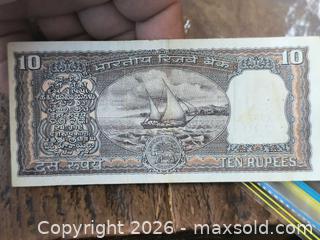 MaxSold Auction: India 10 Rupees Banknote - Pre-1996 Reserve Bank of India - South Frontenac (Ontario, Canada) SELLER MANAGED Downsizing Online Auction - Battersea Road