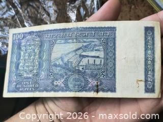 MaxSold Auction: India Reserve Bank 100 Rupee Banknote, Older RBI Series - South Frontenac (Ontario, Canada) SELLER MANAGED Downsizing Online Auction - Battersea Road