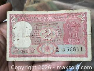 MaxSold Auction: India Reserve Bank 2 Rupees Ashoka Lions Motif (Older Design) - South Frontenac (Ontario, Canada) SELLER MANAGED Downsizing Online Auction - Battersea Road