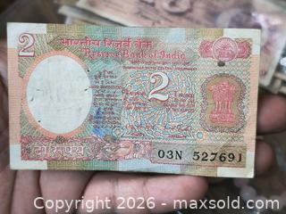 MaxSold Auction: India Reserve Bank 2 Rupees Banknote (Satellite Motif) - South Frontenac (Ontario, Canada) SELLER MANAGED Downsizing Online Auction - Battersea Road