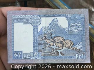 MaxSold Auction: Nepal 1 Rupee Banknote — King Mahendra, Mountains & Deer - South Frontenac (Ontario, Canada) SELLER MANAGED Downsizing Online Auction - Battersea Road