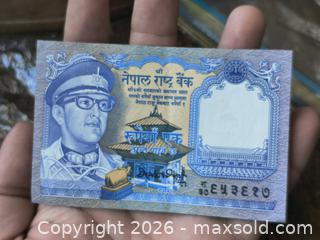 MaxSold Auction: Nepal 1 Rupee Banknote — King Mahendra, Mountains & Deer - South Frontenac (Ontario, Canada) SELLER MANAGED Downsizing Online Auction - Battersea Road