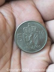 MaxSold Auction: Norway 5 Kroner 1966 Coin - King Olav V - South Frontenac (Ontario, Canada) SELLER MANAGED Downsizing Online Auction - Battersea Road