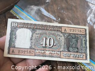 MaxSold Auction: Reserve Bank of India 10 Rupees — Older Dhow & Lion Capital Design - South Frontenac (Ontario, Canada) SELLER MANAGED Downsizing Online Auction - Battersea Road