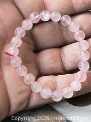 MaxSold Auction: Rose Quartz Pink Stretch Bracelet, 8mm Beads, Medium 6.5-7 in - South Frontenac (Ontario, Canada) SELLER MANAGED Downsizing Online Auction - Battersea Road