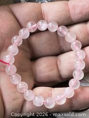 MaxSold Auction: Rose Quartz Pink Stretch Bracelet, 8mm Beads, Medium 6.5-7 in - South Frontenac (Ontario, Canada) SELLER MANAGED Downsizing Online Auction - Battersea Road
