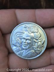 MaxSold Auction: Space Jam 1996 Wooden Nickel & Metal Token, ~1.5" - South Frontenac (Ontario, Canada) SELLER MANAGED Downsizing Online Auction - Battersea Road