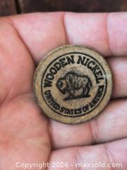 MaxSold Auction: Space Jam 1996 Wooden Nickel & Metal Token, ~1.5" - South Frontenac (Ontario, Canada) SELLER MANAGED Downsizing Online Auction - Battersea Road