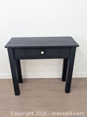 MaxSold Auction: Dark Painted Wooden Side / Console Table with Drawer - Cobourg (Ontario, Canada) SELLER MANAGED Downsizing Online Auction - Division Street