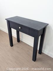 MaxSold Auction: Dark Painted Wooden Side / Console Table with Drawer - Cobourg (Ontario, Canada) SELLER MANAGED Downsizing Online Auction - Division Street