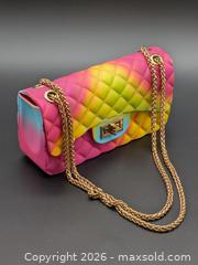 MaxSold Auction: Rainbow Quilted Convertible Crossbody / Hand Bag with Chain Strap - Cobourg (Ontario, Canada) SELLER MANAGED Downsizing Online Auction - Division Street